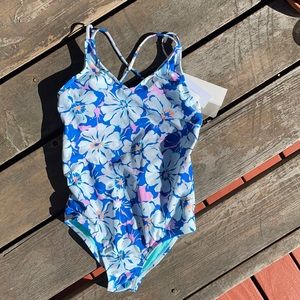 NWT One Piece Girls Swim Suit SZ 12